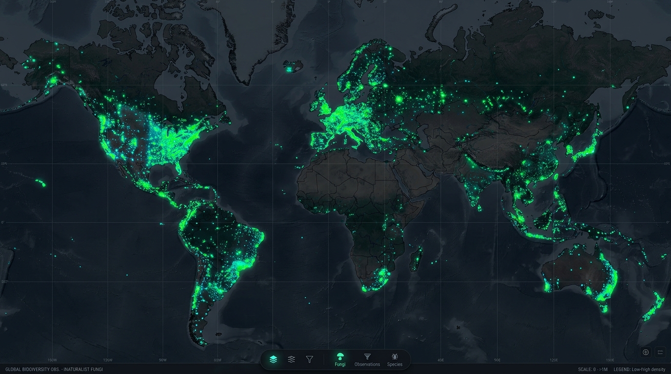 Mapa Mundial de Hallazgos iNaturalist