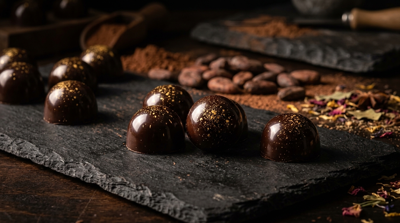 Bombones de Chocolate Negro Dosificados