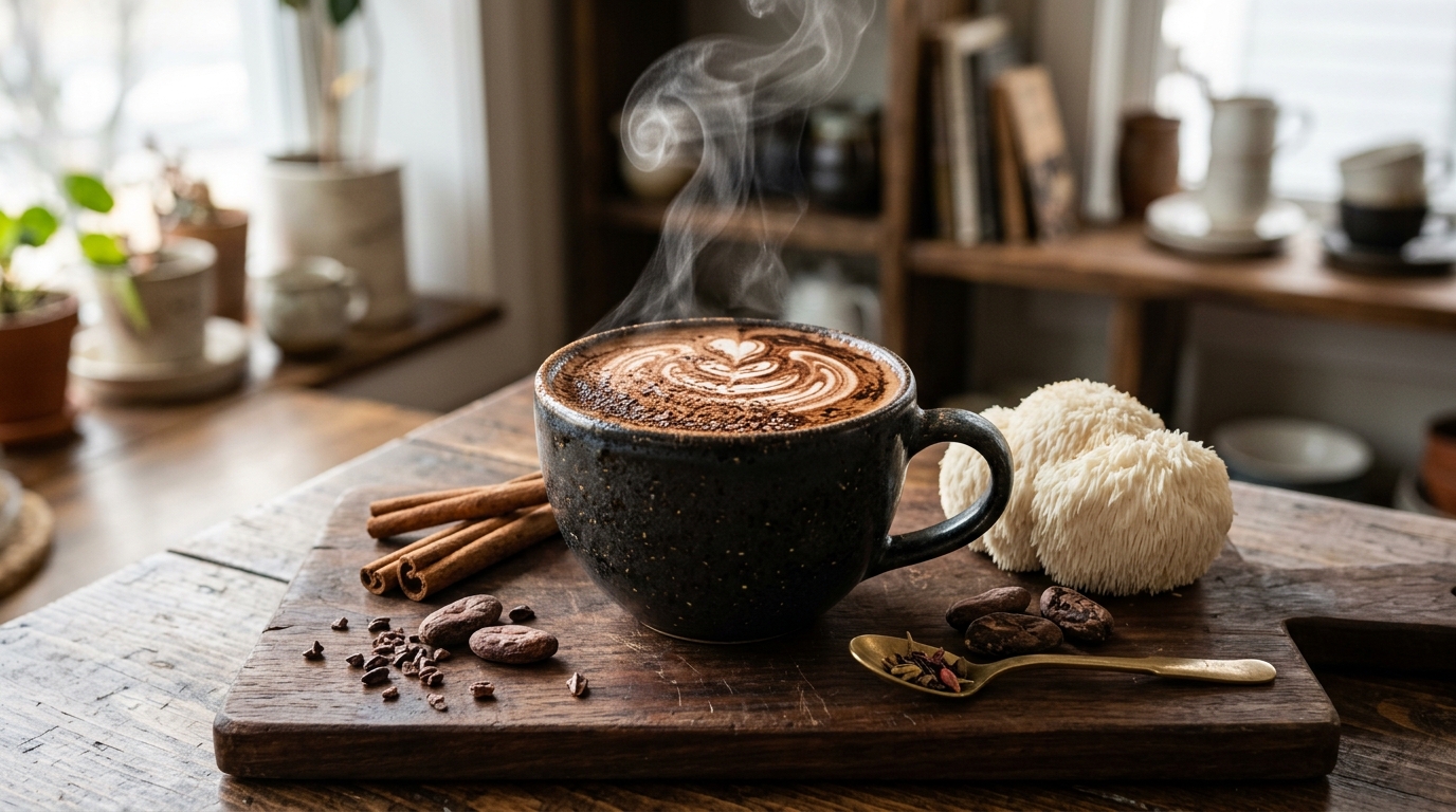 Elixir Nootrópico Matutino de Melena de León & Cacao