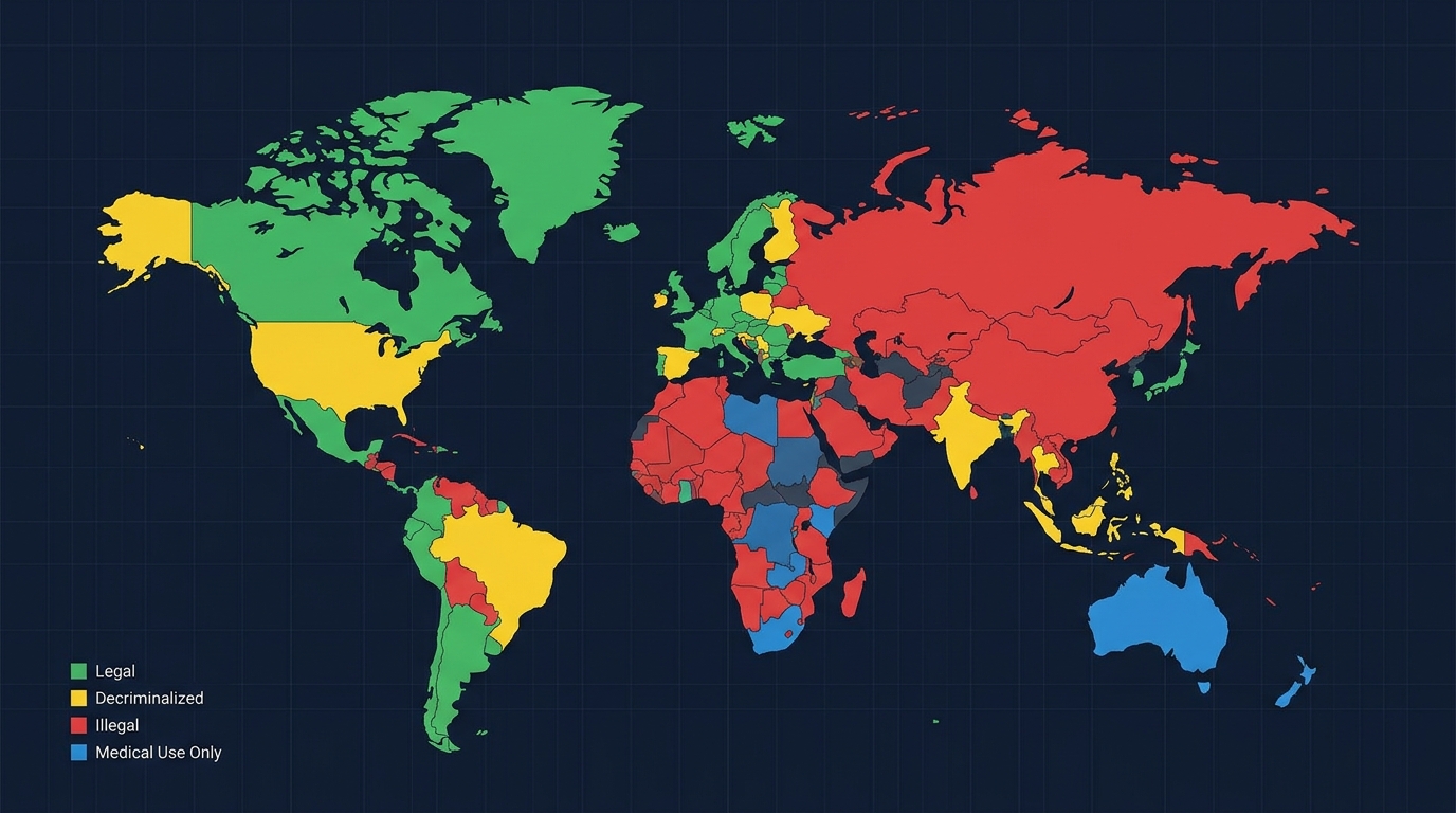 Mapa de Legalidad de Psilocibina